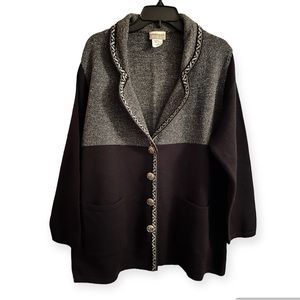 Coldwater Creek Women's Wool Blend Sweater Jacket Size Large